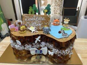 Pièce Monté Baptême de l'atelier sucré de Nathalie