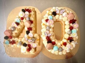 Number cake chiffre 40 de l'atelier Sucré de Nathalie