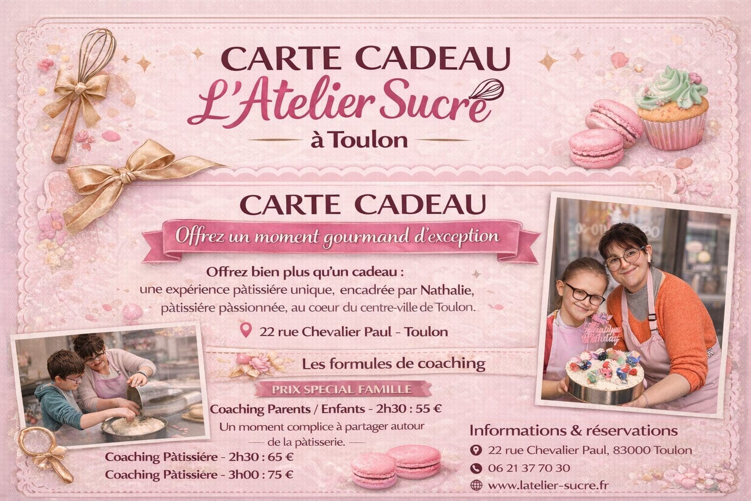 Coaching Patisserie de Nathalie de L'Atelier Sucré à Toulon