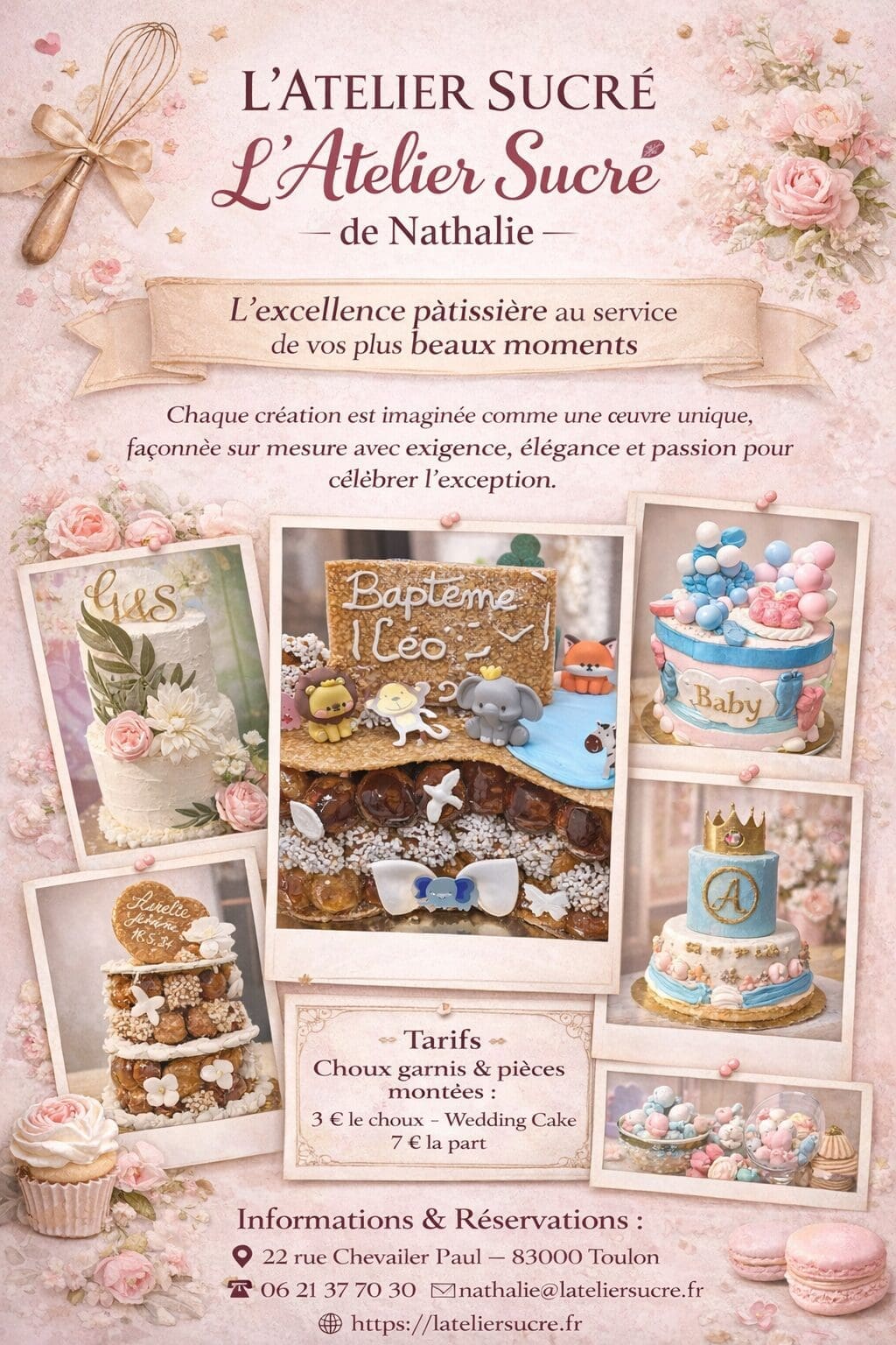 Mariage à Toulon L'atelier Sucré à Toulon magnifique Gateaux Var